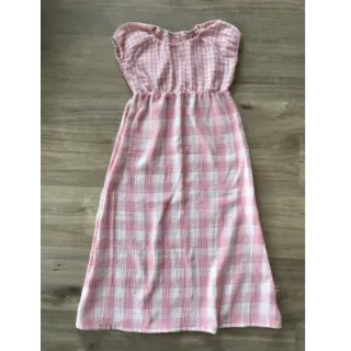 Mușelină Double sided CHECKS MINI old rose