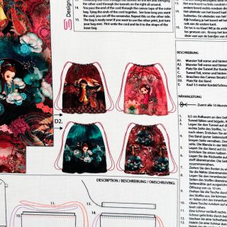 Țesătură decorativă KIDS BACKPACK Japan PANEL