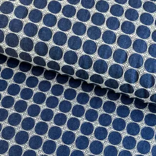 Țesătură din bumbac JEANS Circles dark blue