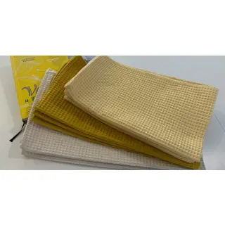 Țesătură din bumbac waffle light beige