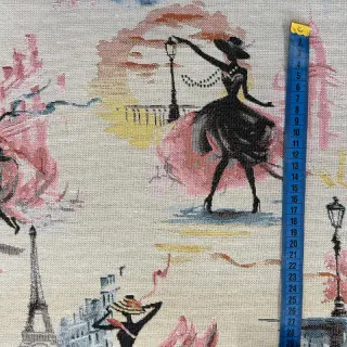 Țesătură decorativă jacquard Triomphe blanc