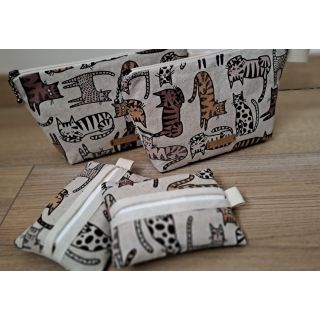 Țesătură decorativă Linenlook Cat wildlife art