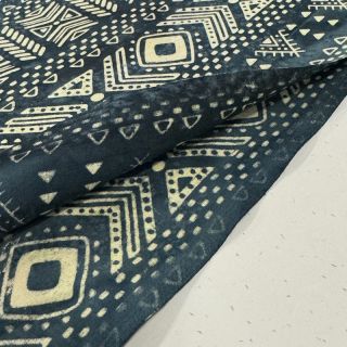 Țesătură din bumbac UNIQUE BATIK design K petrol