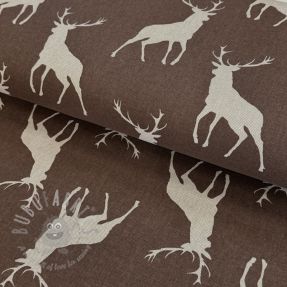 Țesătură decorativă Linenlook Hunting deer silhouette