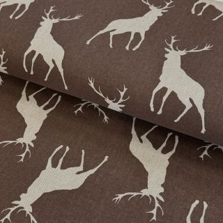 Țesătură decorativă Linenlook Hunting deer silhouette