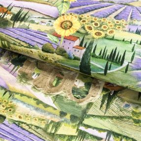 Țesătură decorativă Provence lavender scene digital print