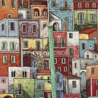 Țesătură decorativă GOBELIN PREMIUM Happy colourful village