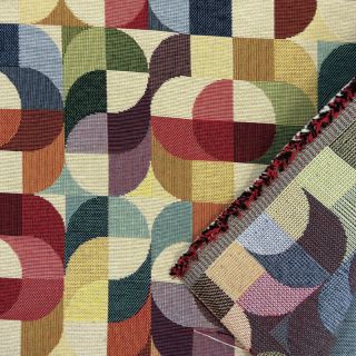 Țesătură decorativă GOBELIN PREMIUM Graphic retro shapes