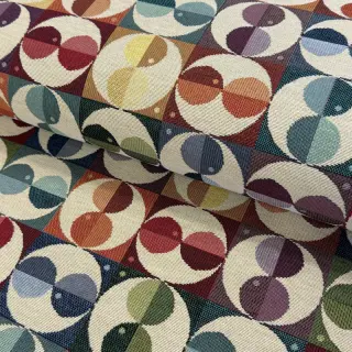 Țesătură decorativă GOBELIN PREMIUM Graphic square circle