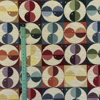Țesătură decorativă GOBELIN PREMIUM Graphic square circle