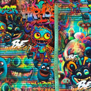 Tricot HipHop monster Be yourself digital print