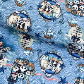 Tricot Sailor Panda Boat digital print