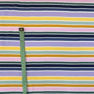 Tricot Patches and stripes multicolour green