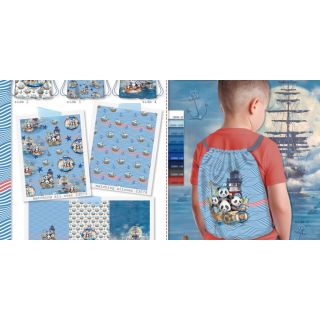 Țesătură decorativă KIDS BACKPACK Sailor Panda PANEL