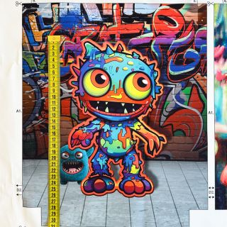 Țesătură decorativă KIDS BACKPACK HipHop monster PANEL