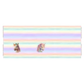 Tricot Unicorn pastel rainbow PANEL digital print