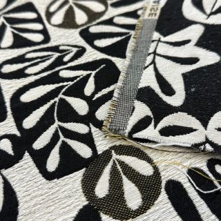 Țesătură decorativă jacquard GALET allover noir blanc