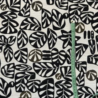 Țesătură decorativă jacquard GALET allover noir blanc