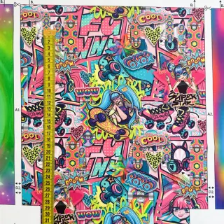 Țesătură decorativă KIDS BACKPACK Supergirl PANEL
