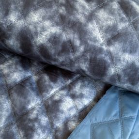 Material textil matlasat Diamond midnight blue