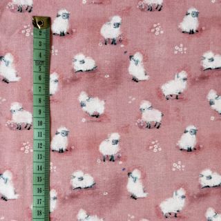 Tricot Sheep pink digital print