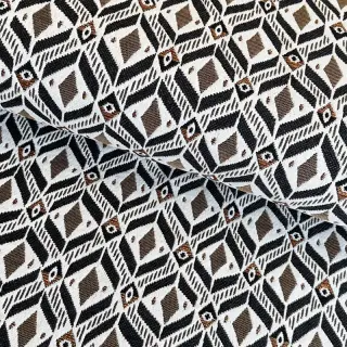 Țesătură decorativă jacquard  MOANA allover taupe