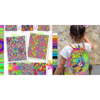 Țesătură decorativă KIDS BACKPACK Supergirl PANEL