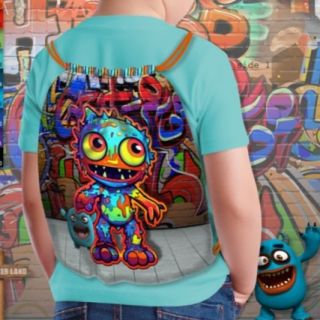 Țesătură decorativă KIDS BACKPACK HipHop monster PANEL