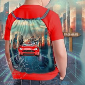 Țesătură decorativă KIDS BACKPACK Awesome cars PANEL