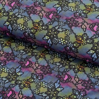 Tricot VISCOSE LYCRA HEAVY Lace dark digital print