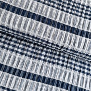 Țesătură din bumbac YARN DYED Stripe navy