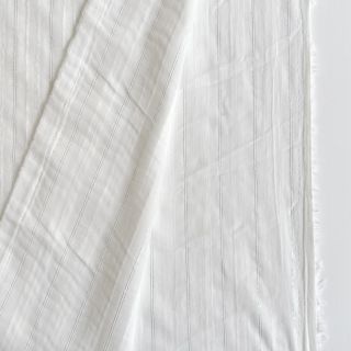 Țesătură din bumbac VOILE LUREX Stripe white