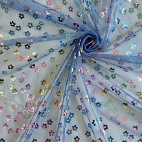 Tyl na TUTU ROYAL FOIL Flower multi