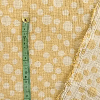 Mușelină JACQUARD Dots dark yellow
