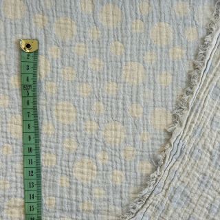 Mușelină JACQUARD Dots light blue