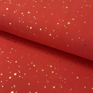 Tricot FOIL Dotty GOLD red