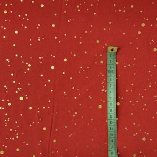 Tricot FOIL Dotty GOLD red