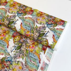 Viscoză RAYON POPLIN Fantasy floral design A digital print