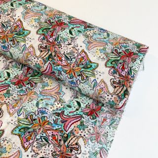 Viscoză RAYON POPLIN Fantasy floral design D digital print