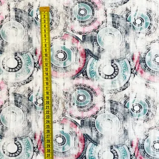 Viscoză RAYON POPLIN Patchwork pattern design B digital print