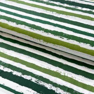 Țesătură din bumbac Big stripes Snoozy camo green