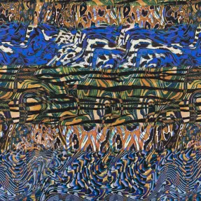 Viscoză Dimulti dark blue digital print