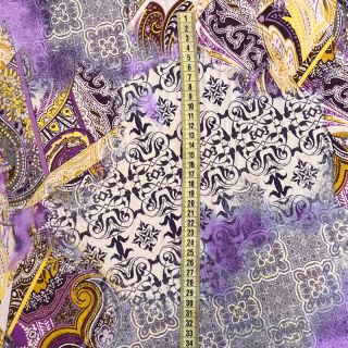 Tricot VISCOSE LYCRA Ditile patchwork pink digital print