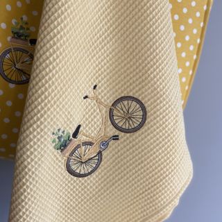 Țesătură din bumbac waffle soft yellow