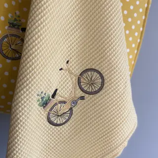 Țesătură din bumbac waffle soft yellow