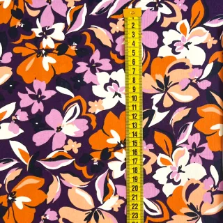 Jerse trening Bright flowers design purple ochre