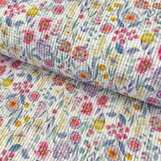 Țesătură din bumbac waffle Flowers digital print
