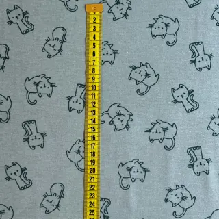 Țesătură din bumbac FLANNEL Cats mint