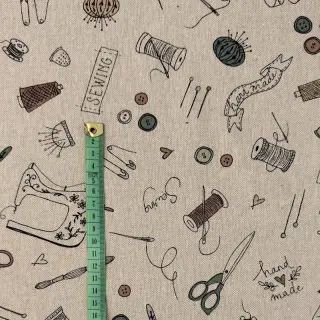 Țesătură decorativă Linenlook Sewing Doodle Craft