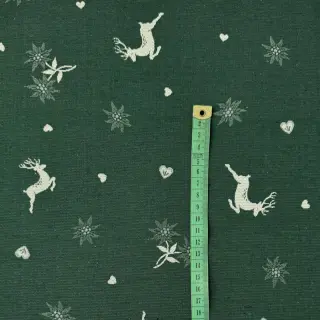 Țesătură decorativă jacquard DOUBLE FACE Landhaus Mixed Icon forest green